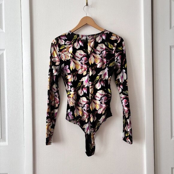 NBD Binx Black Floral Bodysuit - Picture 8 of 10